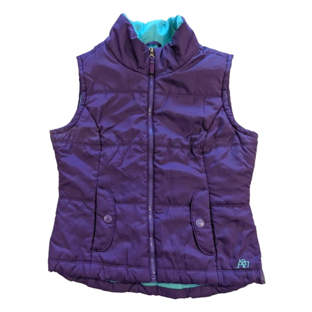 Women's Aeropostale Purple Teal Puffer Vest S